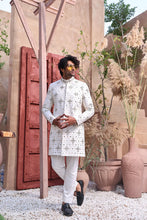 Load image into Gallery viewer, ER SH 103 White Mirror and Hand Work Sherwani For Groom