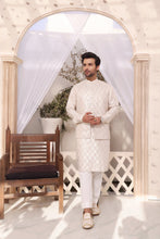 Load image into Gallery viewer, ER MR 27 MAtrix Mirror Embroidery Self Cotton Silk Fabric Kurta Pajama