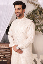 Load image into Gallery viewer, ER MR 27 MAtrix Mirror Embroidery Self Cotton Silk Fabric Kurta Pajama