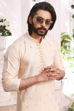 Load image into Gallery viewer, ER MR 24Gold Mirror Embroidery Self Cotton Silk Fabric Kurta Pajama