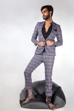 Load image into Gallery viewer, Double layered Checks Suit Mens