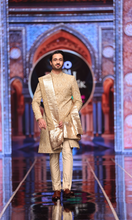 Load image into Gallery viewer, BCW 59 Junaid Sherwani Light Gold Hand Work