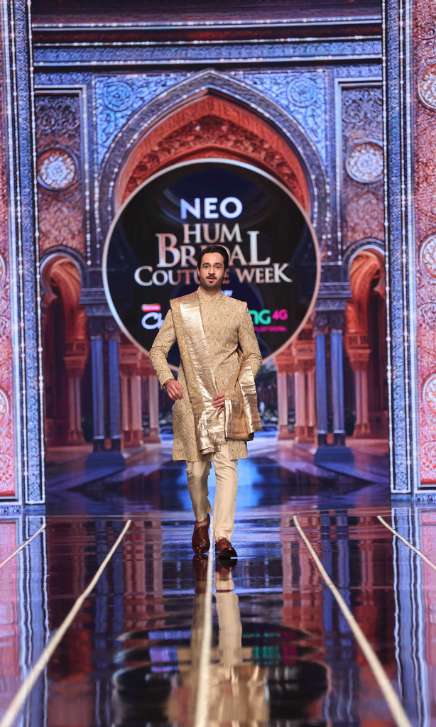 BCW 59 Junaid Sherwani Light Gold Hand Work