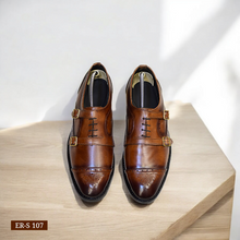 Load image into Gallery viewer, ER S 107 The Two Towers Monk Leather Shoes For Men