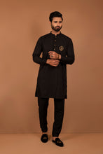 Load image into Gallery viewer, ER 311 Black Kurta Pajama For Men