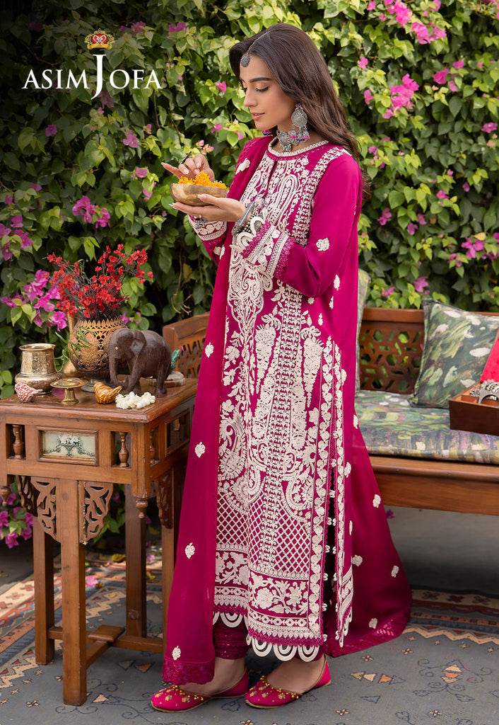 AJSW-18 EMBROIDERED LAWN SILK 3 PCS