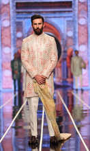 Load image into Gallery viewer, BCW 54 Pastel Opal Pink Ombre Short Sherwani With Inner Long Coat For Men