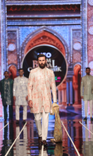 Load image into Gallery viewer, BCW 54 Pastel Opal Pink Ombre Short Sherwani With Inner Long Coat For Men