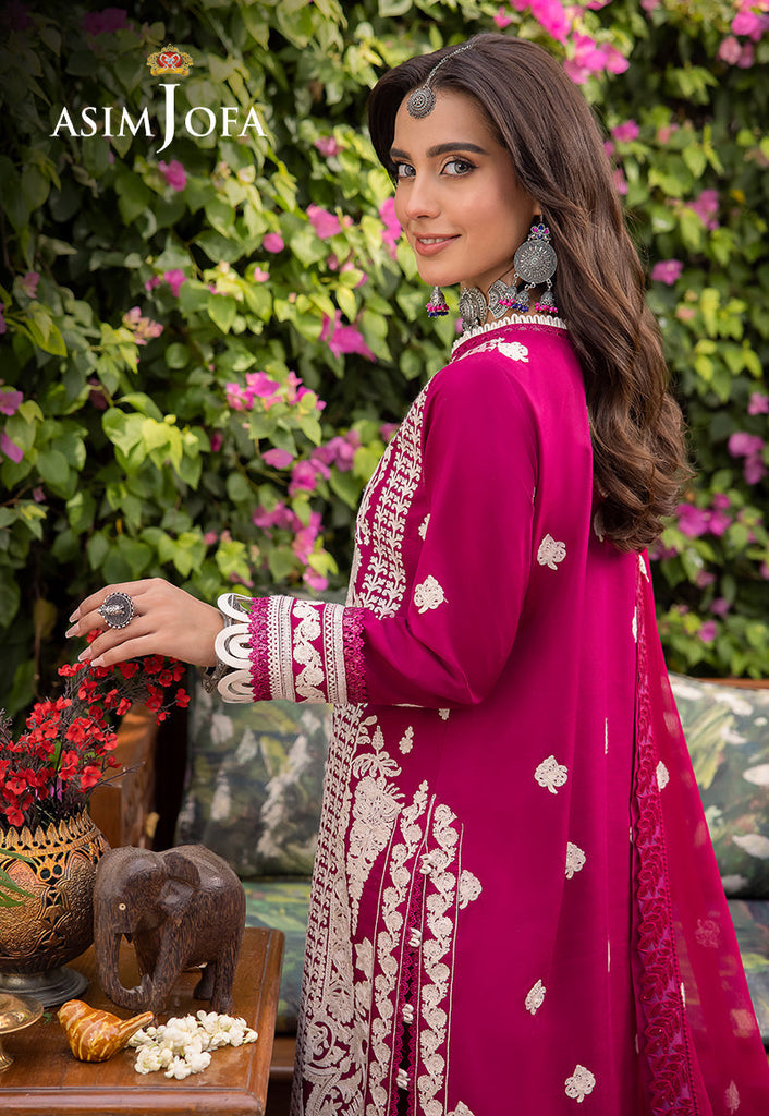 AJSW-18 EMBROIDERED LAWN SILK 3 PCS