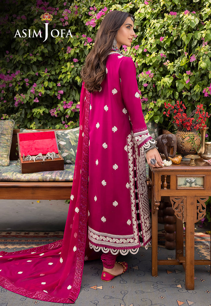 AJSW-18 EMBROIDERED LAWN SILK 3 PCS