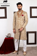 Load image into Gallery viewer, Royal Men Copper Gold Sherwani