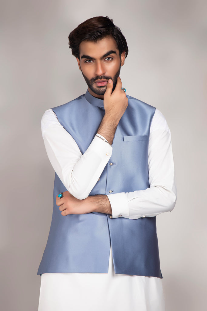 ER WC 1013 Shimmer Blue Waist Coat