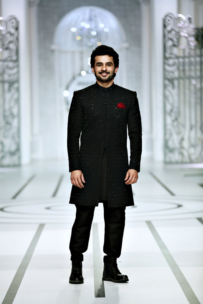 BCW 42 Black Sherwani