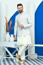 Load image into Gallery viewer, ER PC 2023 White &amp; Silver Zari Work  Prince Coat