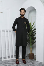 Load image into Gallery viewer, ER 495 Black Copper Kurta Pajama For Men