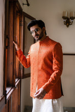 Load image into Gallery viewer, ER 2079 Crisp Orange Prince Coat for Men