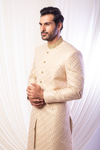 Load image into Gallery viewer, Ivory Gold Exclusive Sherwani For Groom