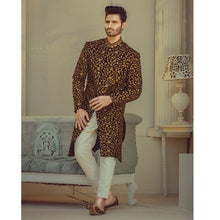 Load image into Gallery viewer, Groom Sans Pareil Velvet EMbroided Sherwani for Groom