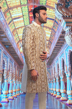 Load image into Gallery viewer, Saphire Gold Sherwani Without Turban And Accessories