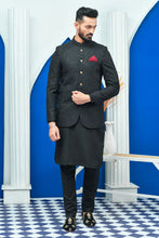 Load image into Gallery viewer, ER PC 2031 Black edit 41 Design with Resham Work All Over Prince Coat