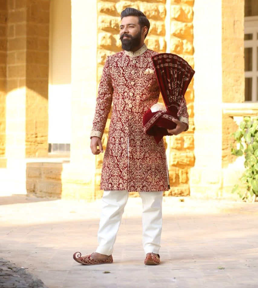 Er Sh- 090 Sherwani For Men