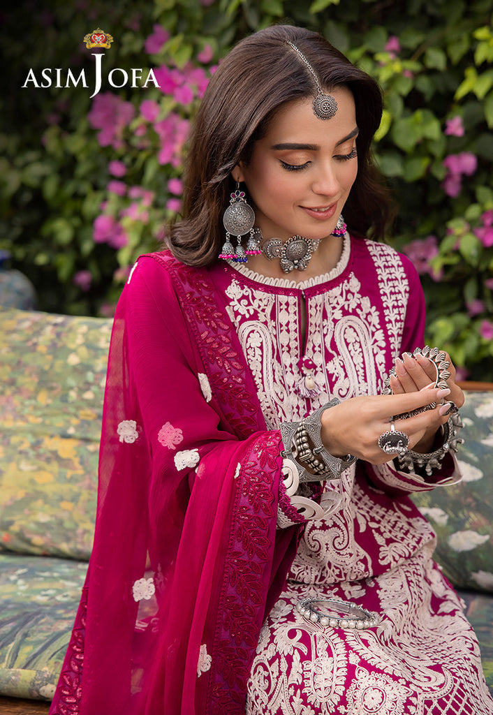 AJSW-18 EMBROIDERED LAWN SILK 3 PCS