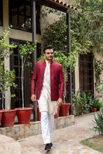 Load image into Gallery viewer, ER 2091 Exclusive Maroon Prince Coat wedding