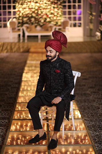 ER SH-095 Black Sherwani