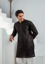 Load image into Gallery viewer, CK 720 Black ChickanKari Kurta Pajama For Men