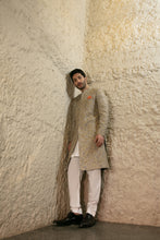 Load image into Gallery viewer, ER SH 108 Grey Gold Hand Work Sherwani For Groom