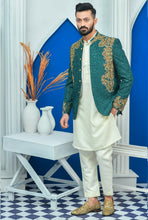 Load image into Gallery viewer, ER PC 2021 Royal Green Hand Embroided Prince Coat