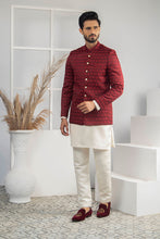 Load image into Gallery viewer, ER 2058 Maroon Prince Coat For Men Design