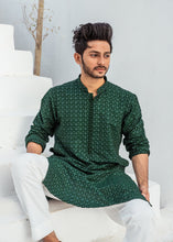 Load image into Gallery viewer, CK 724 Green ChickanKari Kurta Pajama For Men