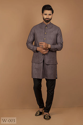 ER WC 1029 Grey Formal Waist COat