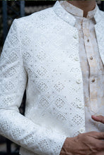 Load image into Gallery viewer, ER 2078 Off white sequence embroidery prince coat For Men