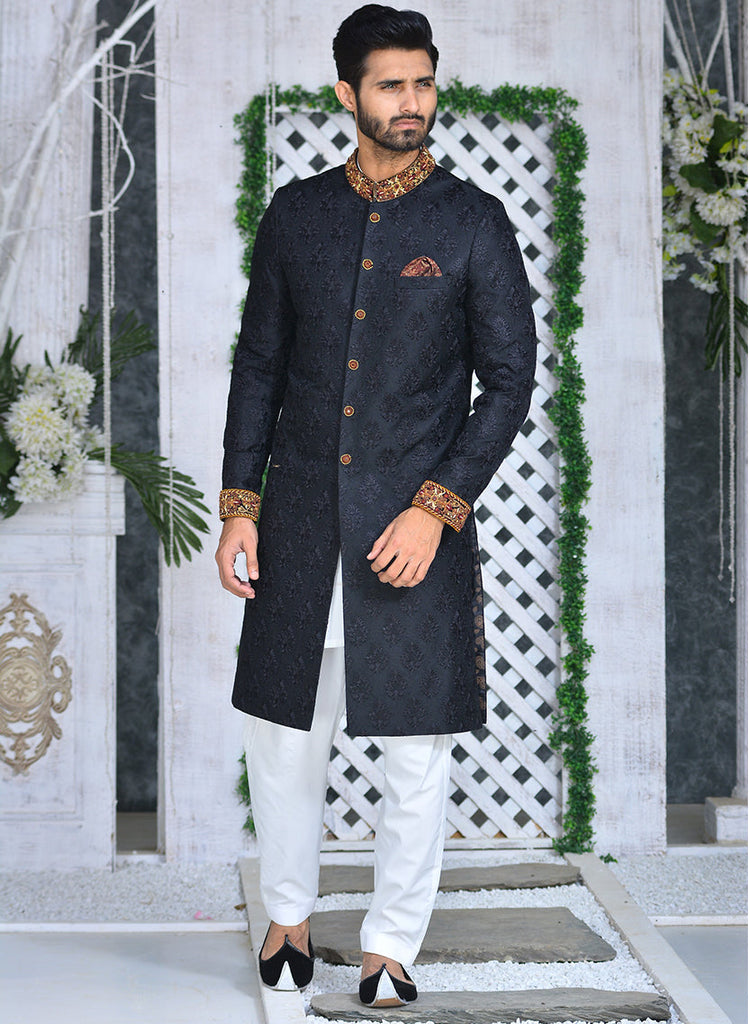 ER SH-085 Black Sherwani