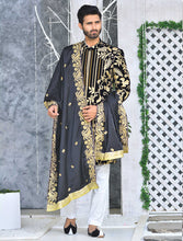 Load image into Gallery viewer, ER SH-083 Black Sherwani For Groom