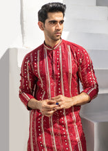 Load image into Gallery viewer, MR 53 Red Chanderi Kurta Pajama