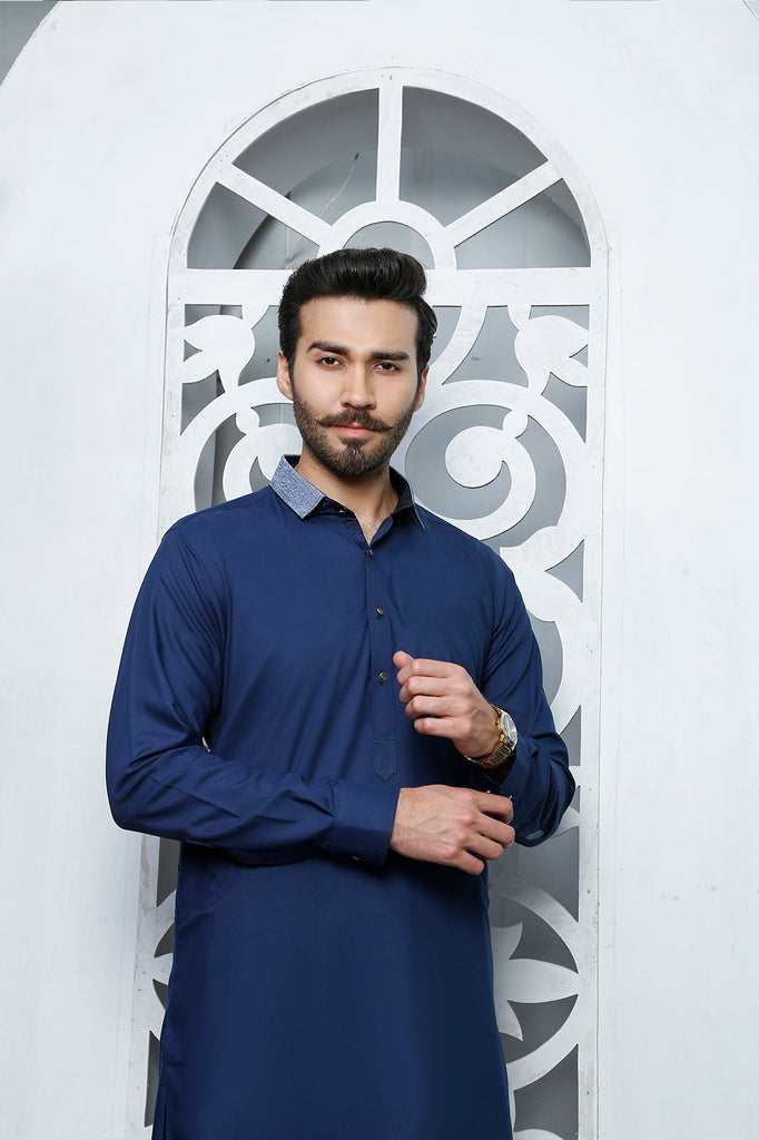 ER 478 Blue Edge Republic Kurta Pajama For Men