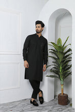 Load image into Gallery viewer, ER 492 Black Kurta Pajama For Men Design