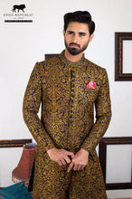 Load image into Gallery viewer, Groom Bluish Copper Royal Sherwani