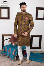 Load image into Gallery viewer, Groom Bluish Copper Royal Sherwani