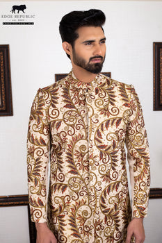 Groom MAgnificent Multi Colored Sherwani