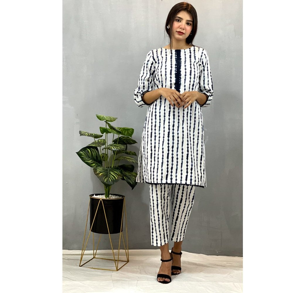 2 Piece - Stitched - Printed Kurti & Trouser - Cotton - ZK213