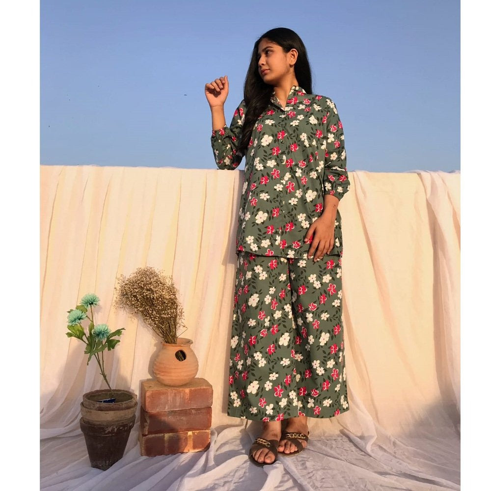 2 Piece - Stitched - Printed Kurti & Trouser - Cotton - ZK215