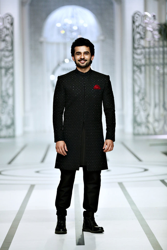 BCW 42 Black Sherwani