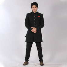 Load image into Gallery viewer, ER SH 111 Black Groom Sherwani For Groom