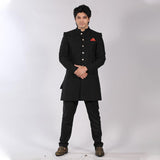 ER SH 111 Black Groom Sherwani For Groom