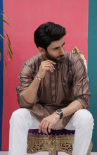 Load image into Gallery viewer, ER 580 Metallic Color Raw Silk Embroided Kurta Pajama