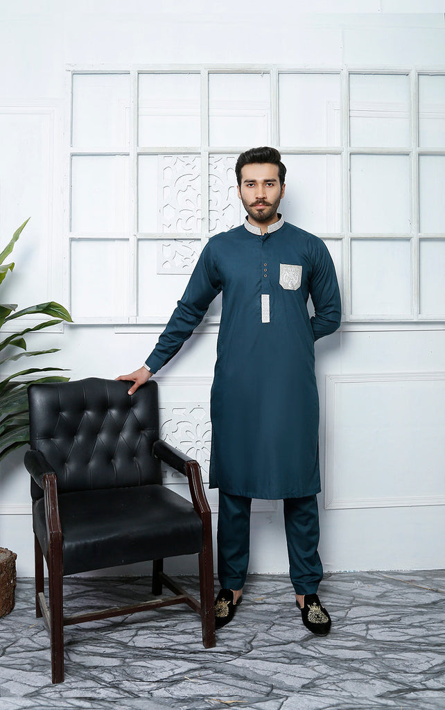 ER 483 Sea Green Edge Republic Kurta Pajama For Men